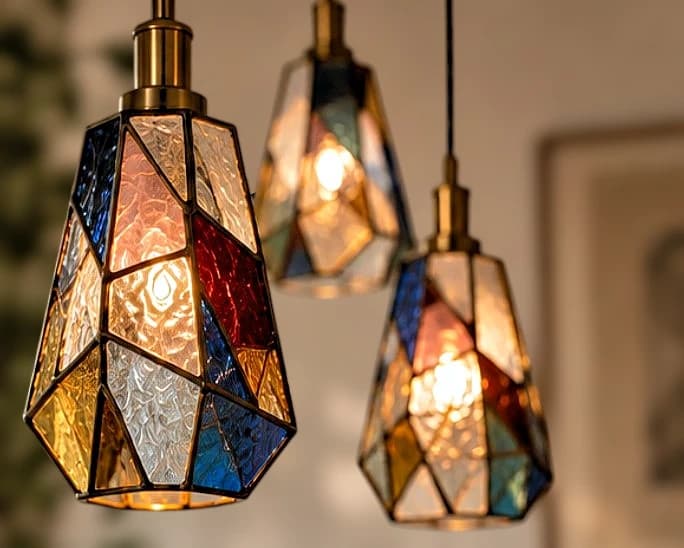 Prizma — Üçlü Vitray Sarkıt Aydınlatma